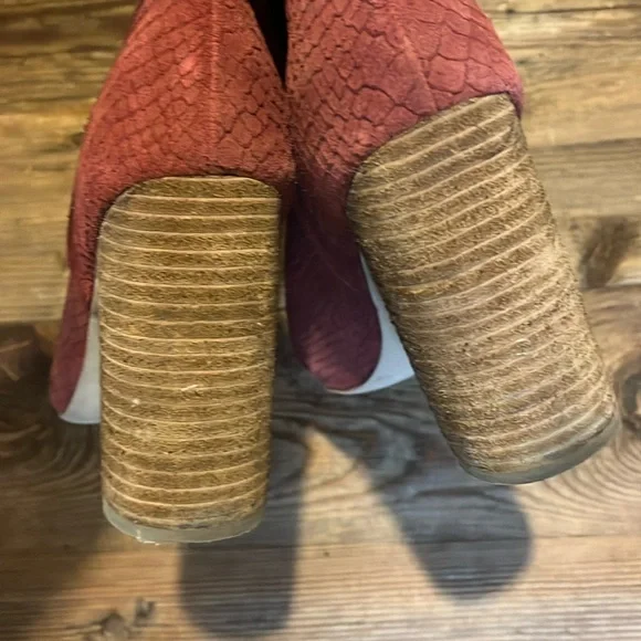 Jeffrey Campbell Oath Suede Croc Ankle Boots - Picture 5 of 14